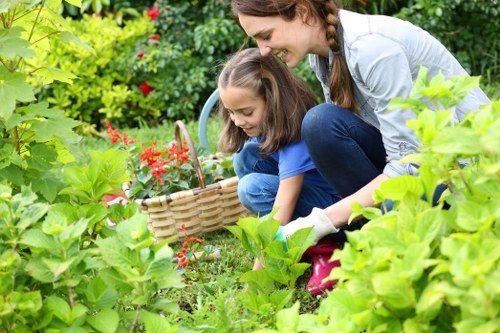 Hard landscaping features for a modern Old Coulsdon garden