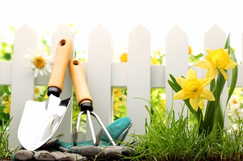 Gardeners applying safety checks during outdoor work