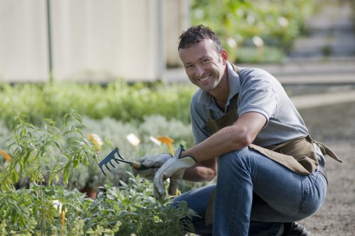 Professional gardening service resolving a complaint with care